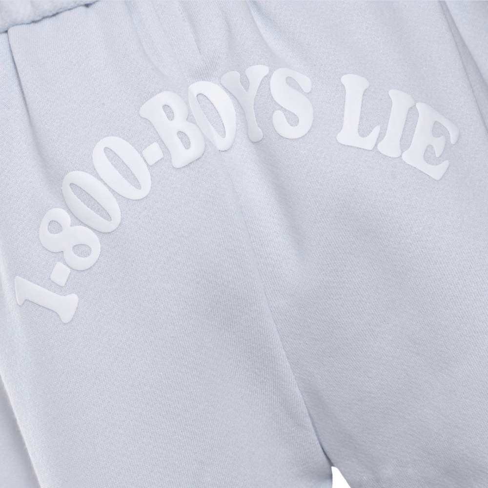 Light BLUE 1-800 BOYS LIE BASIC SHORTS sweatpant cotton L - Picture 3 of 5